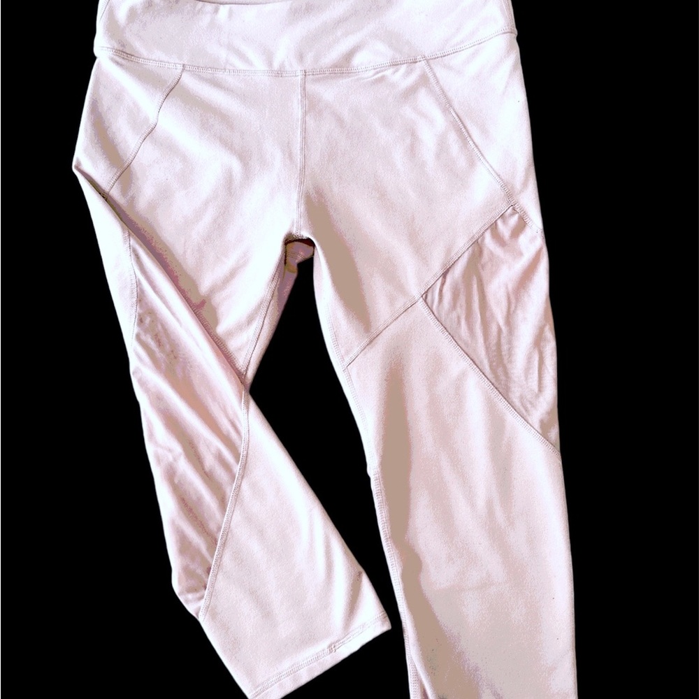 Fabletics Leggings Pink Capri Mesh Cutout Large